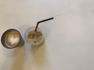 上からハートカフェラテ