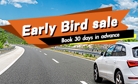Early Bird 30: Includes Collision Damage Waiver (CDW)