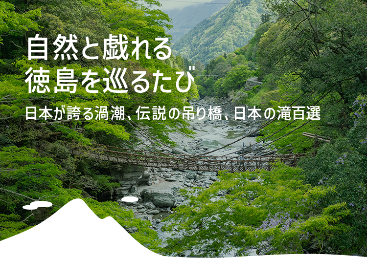 自然と戯れる 徳島を巡るたび 日本が誇る渦潮、伝説の吊り橋、日本の滝百選