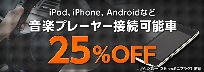 音楽プレーヤー接続可能者 25%OFF